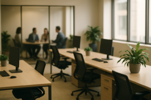 Espace de bureau apaisé illustrant le dialogue sur le handicap invisible en entreprise